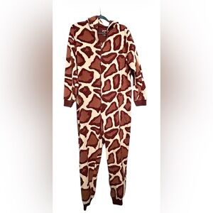 Nick & Nora Giraffe Hooded Pajama – Size XXL – Cozy One-Piece